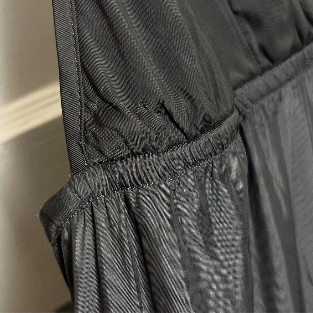 NWT L’AGENCE‎ 90s Satin Empire Waist Sleeveless Pleat Tiered Ruffle Midi Dress S
